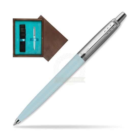 Penna Bambina blu pastello Parker Jotter Originals - Edizione speciale in single wooden box Wenge Single Turquoise 