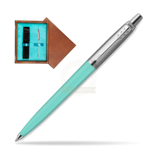 Jotter Originals Menta Pastello Special Edition in single wooden box Mahogany Single Turquoise 
