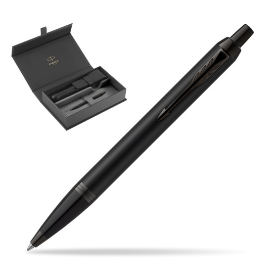 IM Achromatic Black ballpoint pen in original Parker box, closed case