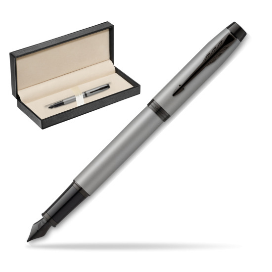 IM Achromatic Gray Fountain Pen in classic box pure black