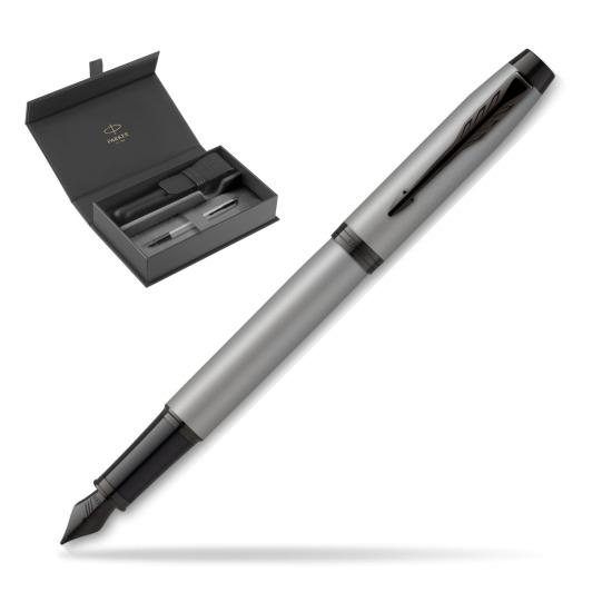 IM Achromatic Gray Fountain Pen in original Parker box, closed case