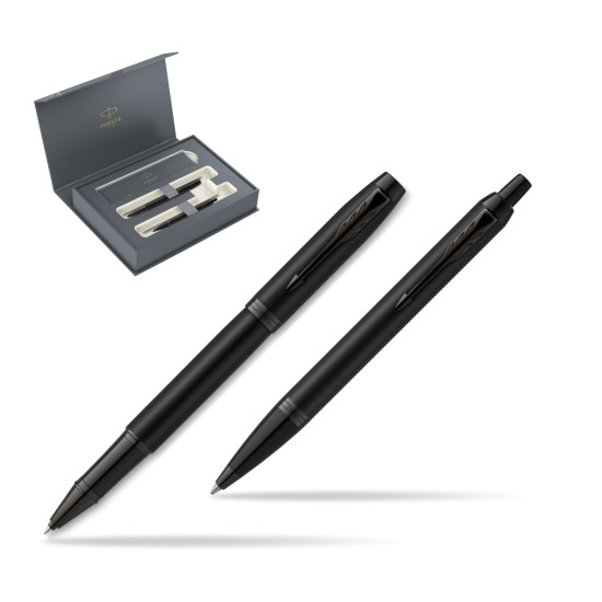 Parker Rollerball + Ballpoint Pen Gift Set IM Achromatic Black 