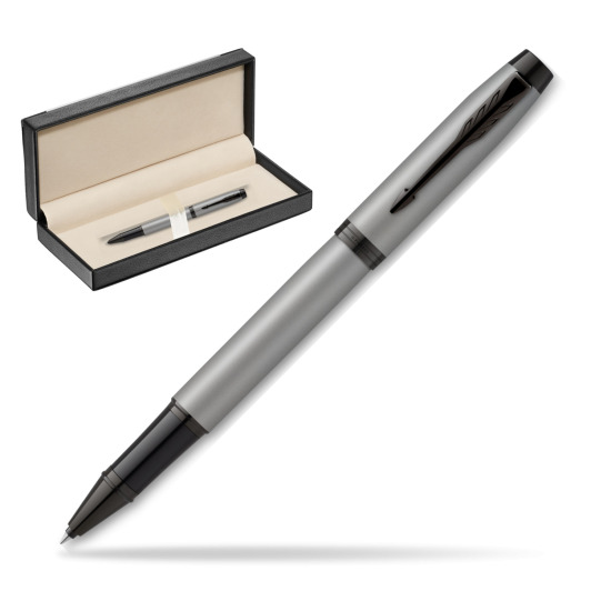 IM Achromatic Gray Rollerball Pen in classic box black