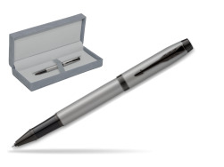 IM Achromatic Gray Rollerball Pen in suede box grey