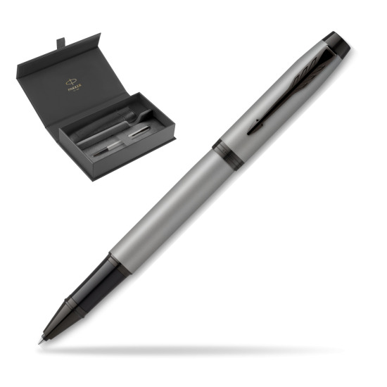 IM Achromatic Gray Rollerball Pen in original Parker box, slide-out case