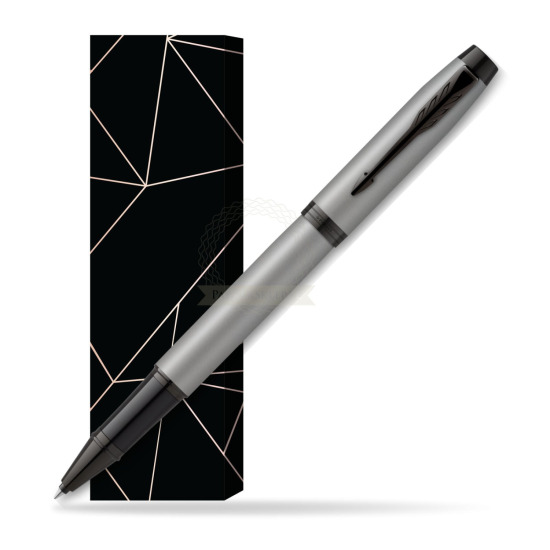 IM Achromatic Gray Rollerball Pen in cover Lucky