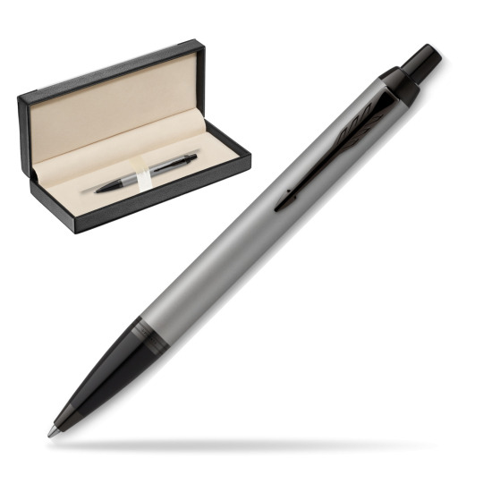 IM Achromatic Gray ballpoint pen in classic box black