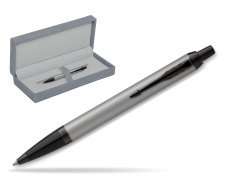 IM Achromatic Gray ballpoint pen in suede box grey