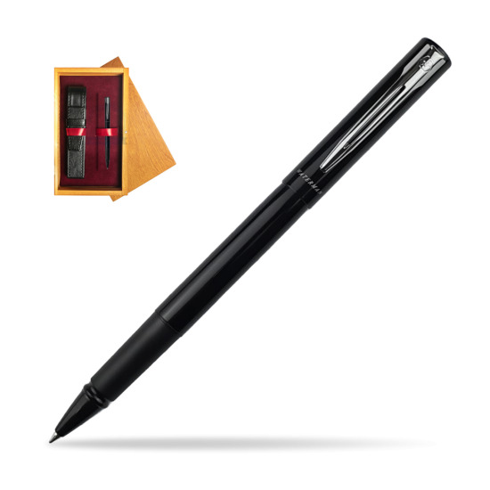 Waterman Allure Black CT RollerPenna a Sfera in single wooden box Honey Single Maroon