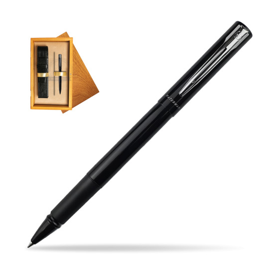 Waterman Allure Black CT RollerPenna a Sfera in single wooden box Honey Single Ecru