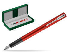 Parker Vector XL Red CT Penna Stilografica in the green leather box