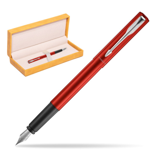 Parker Vector XL Red CT Penna Stilografica in suede box yellow