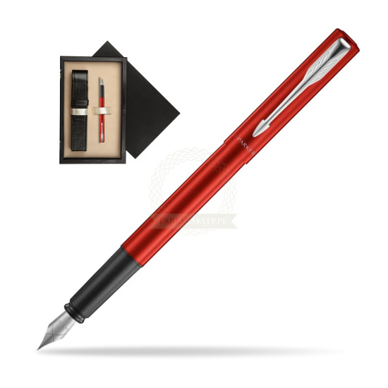 Parker Vector XL Red CT Penna Stilografica in single wooden box Wenge Single Ecru