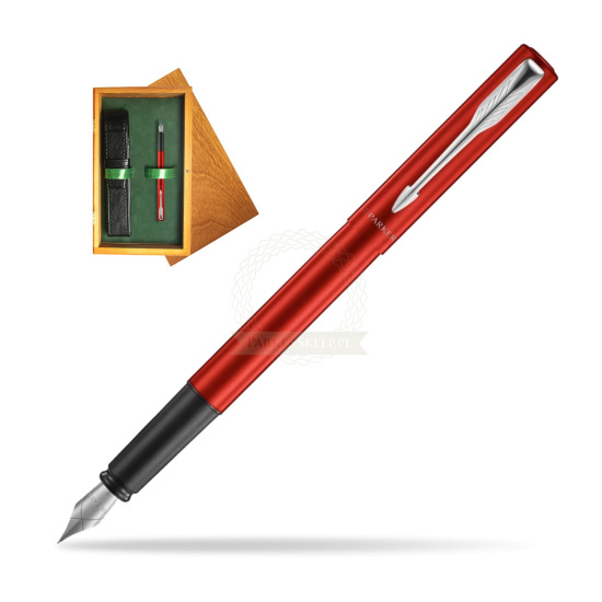 Parker Vector XL Red CT Penna Stilografica in single wooden box Honey Single Green