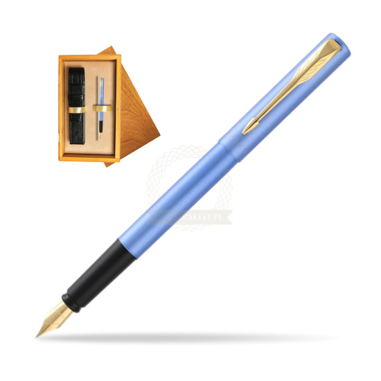 Parker Vector XL Blue GT Penna Stilografica in single wooden box Honey Single Ecru