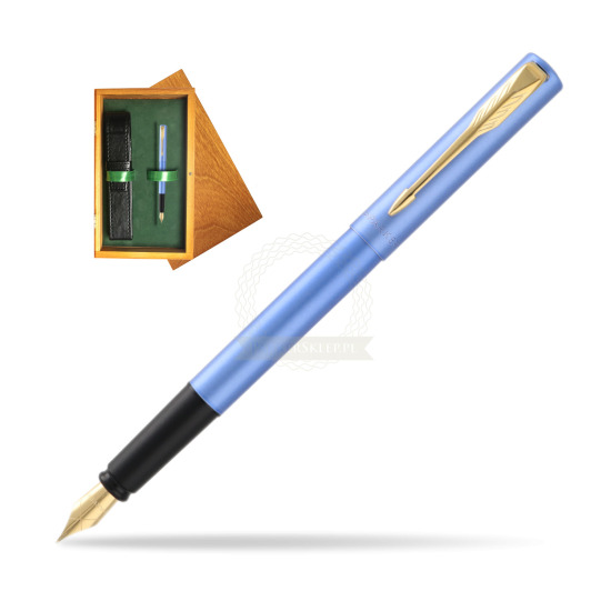 Parker Vector XL Blue GT Penna Stilografica in single wooden box Honey Single Green