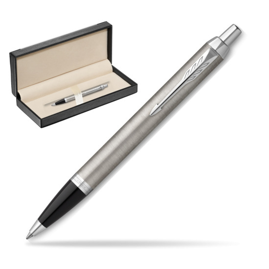 Parker IM Essential Stainless Steel CT Ballpoint Pen in classic box black