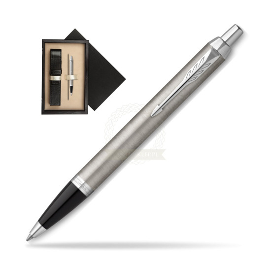 Parker IM Essential Stainless Steel CT Ballpoint Pen in single wooden box Wenge Single Ecru
