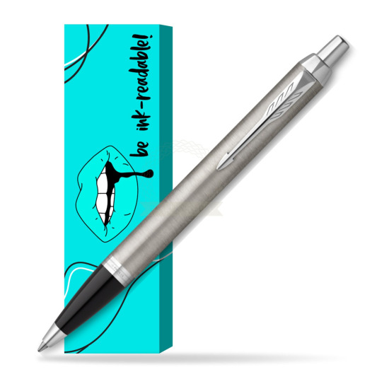 Parker IM Essential Stainless Steel CT Ballpoint Pen in cover Ink-readable