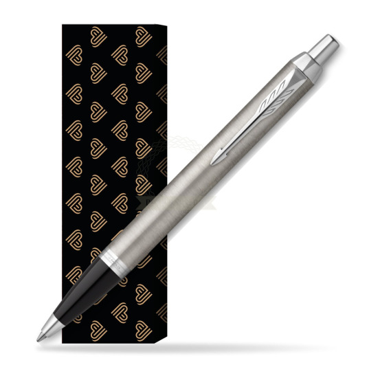 Parker IM Essential Stainless Steel CT Ballpoint Pen in cover Golden Hearts