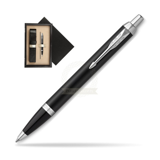 Parker IM Essential Matt Black CT Ballpoint Pen in single wooden box Wenge Single Ecru