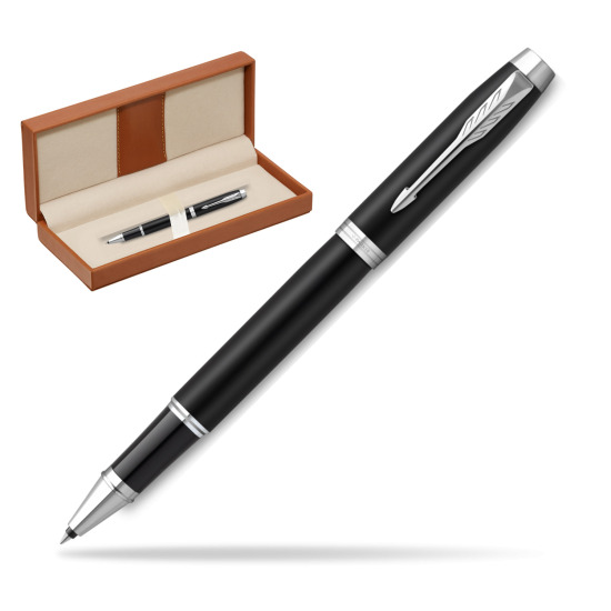 Parker IM Essential Matt Black CT Rollerball Pen  in classic box brown