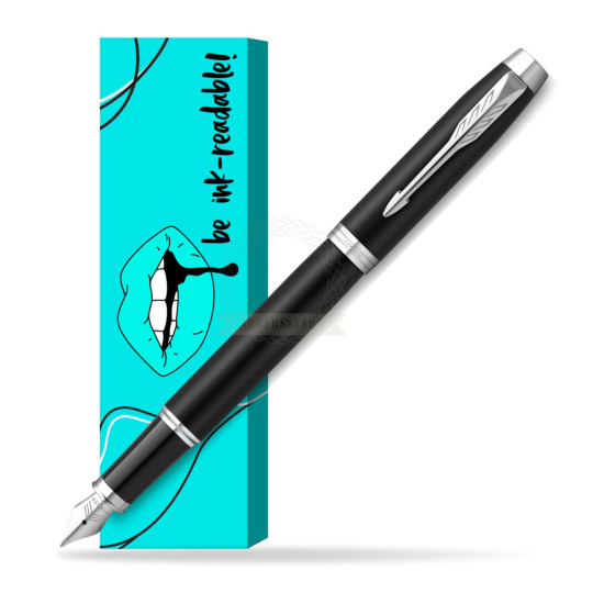 Parker IM Essential Black Matt CT Fountain Pen in cover Ink-readable