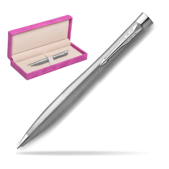 Parker Urban Twist Metro Metallic CT Ballpoint Pen in suede box fuchsia