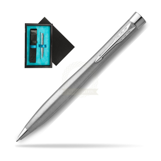 Parker Urban Twist Metro Metallic CT Ballpoint Pen in single wooden box Black Single Turquoise