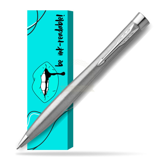 Parker Urban Twist Metro Metallic CT Ballpoint Pen in cover Ink-readable