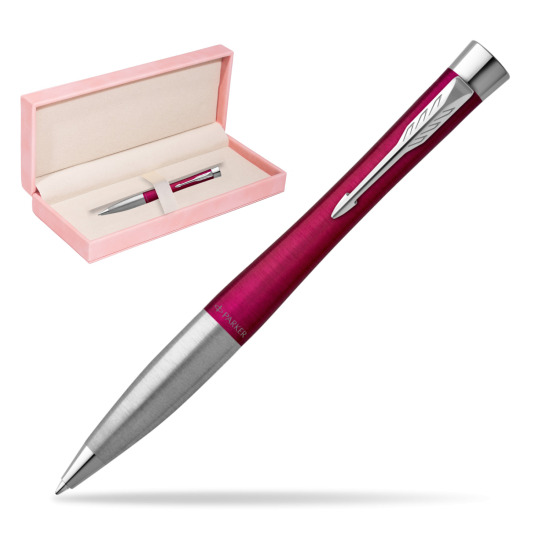 Parker Urban Twist Magenta CT Ballpoint Pen in suede box pink