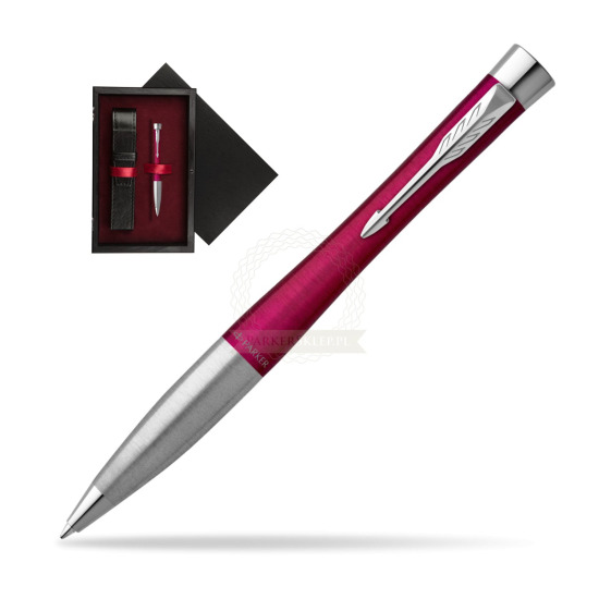Parker Urban Twist Magenta CT Ballpoint Pen in single wooden box Black Single Maroon