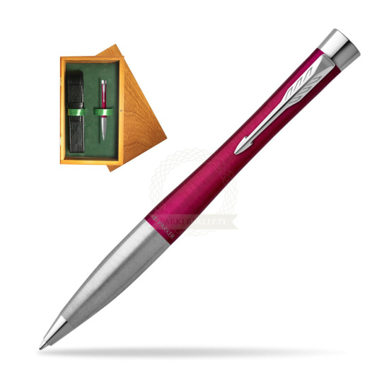 Parker Urban Twist Magenta CT Ballpoint Pen in single wooden box Honey Single Green