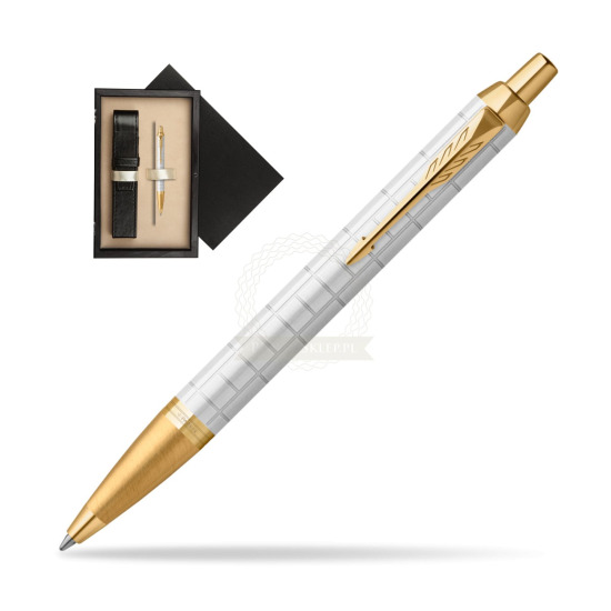 Parker IM Premium Pearl GT Penna a Sfera in single wooden box Wenge Single Ecru