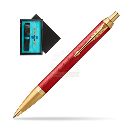 Parker IM Premium Red GT Penna a Sfera in single wooden box Black Single Turquoise