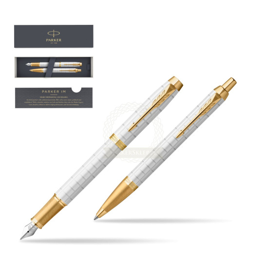 IM Premium Pearl GT Fountain Pen + Ballpoint Pen SET 