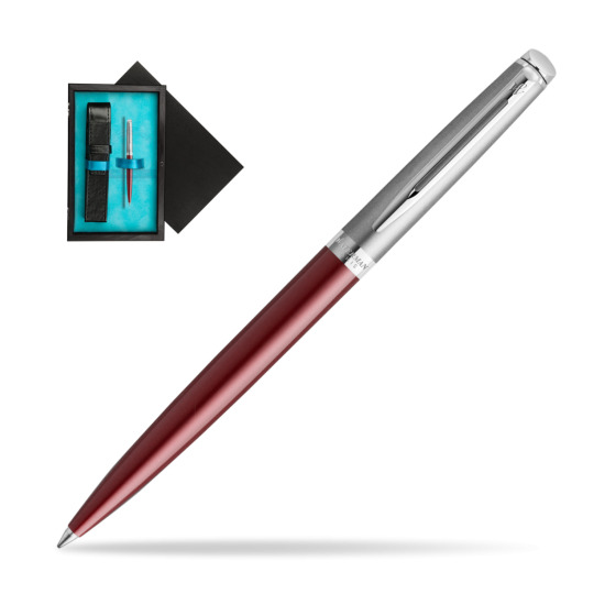 Waterman Hemisphere Essential Metallic Penna a Sfera Red CT in single wooden box Black Single Turquoise