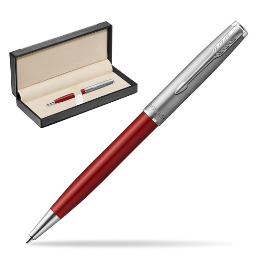 Parker Sonnet Sand Blasted Metal Red CT Penna a Sfera in classic box black
