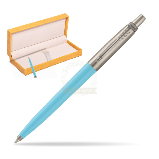 Parker Jotter Pop Art 70s Blue Ballpen in suede box yellow