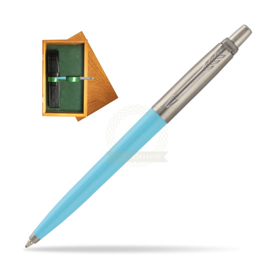 Parker Jotter Pop Art 70s Blue Ballpen in single wooden box Honey Single Green