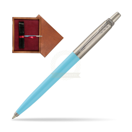 Parker Jotter Pop Art 70s Blue Ballpen in single wooden box Mahogany Single Maroon