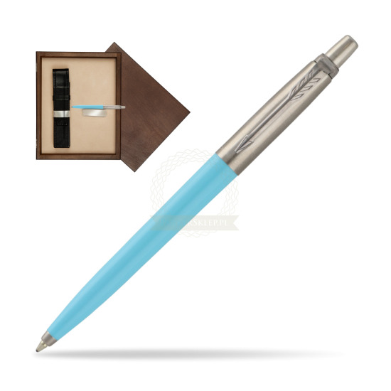 Parker Jotter Pop Art 70s Blue Ballpen in single wooden box Wenge Single Ecru