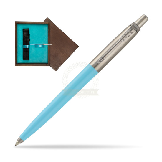 Parker Jotter Pop Art 70s Blue Ballpen in single wooden box Wenge Single Turquoise 