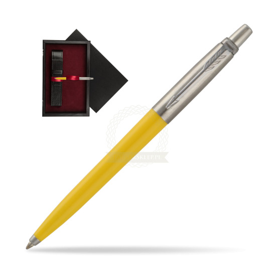 Parker Jotter Pop Art 70s Yellow Ballpen in single wooden box Black Single Maroon