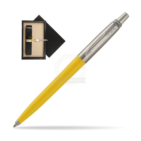 Parker Jotter Pop Art 70s Yellow Ballpen in single wooden box Wenge Single Ecru