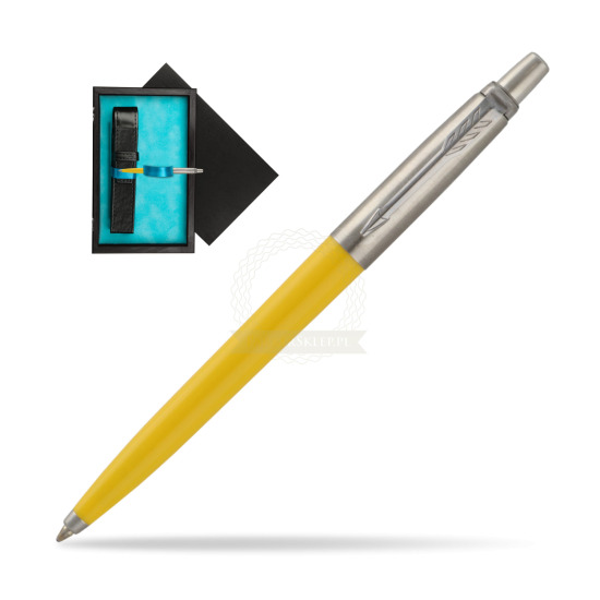 Parker Jotter Pop Art 70s Yellow Ballpen in single wooden box Black Single Turquoise