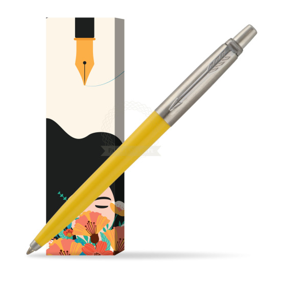 Parker Jotter Pop Art 70s Yellow Ballpen in cover Poppy