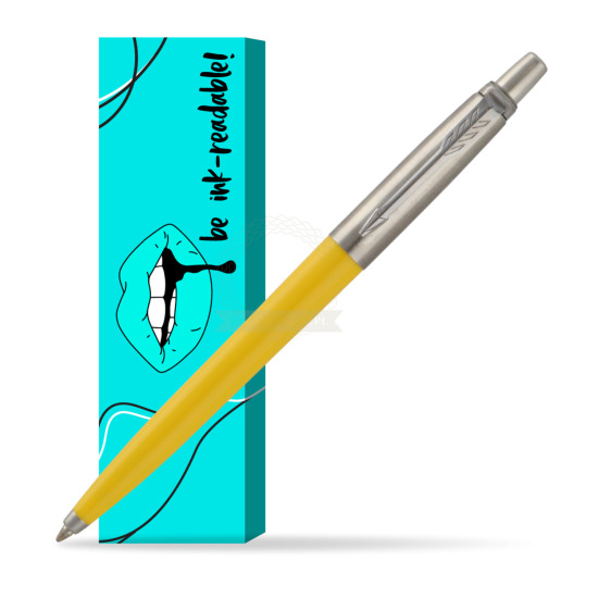 Parker Jotter Pop Art 70s Yellow Ballpen in cover Ink-readable