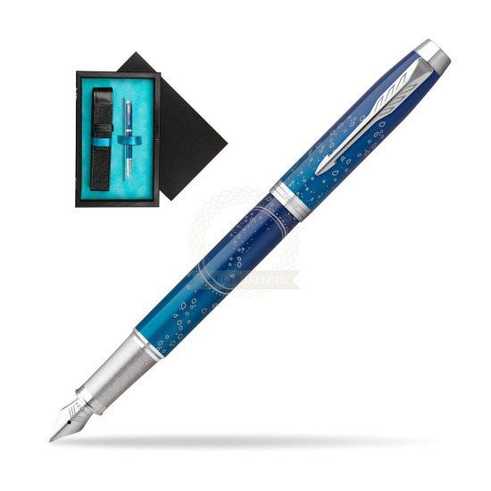 Parker IM LAST FRONTIER SUBMERGE CT Penna Stilografica in single wooden box Black Single Turquoise