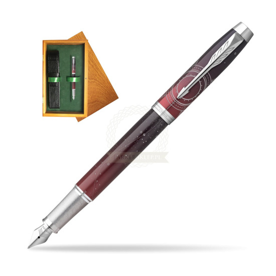 Parker IM LAST FRONTIER PORTAL CT Penna Stilografica in single wooden box Honey Single Green